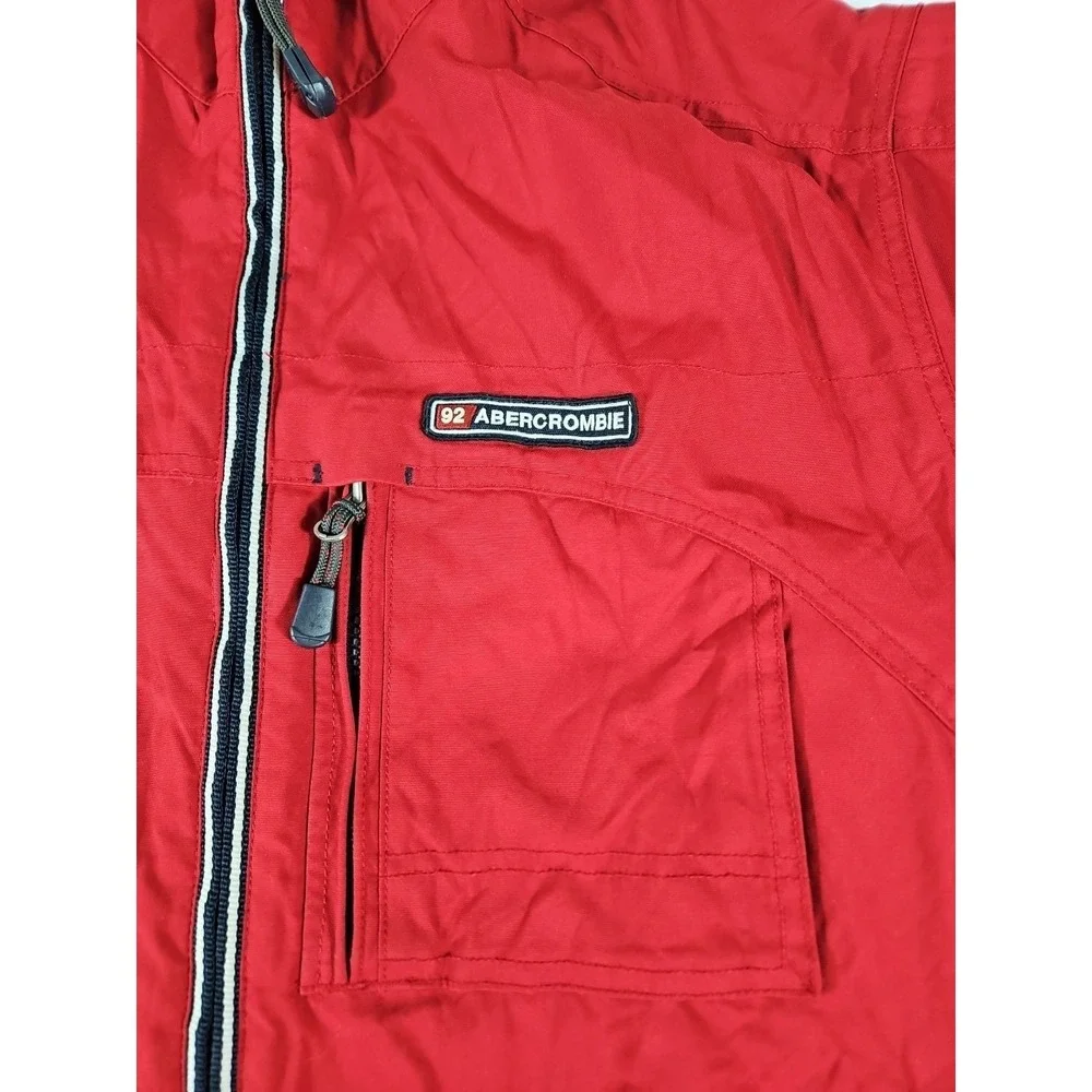 Vintage Abercrombie & Fitch A92 Reversible Ski Jacket Mens Large Fleece Lined‎